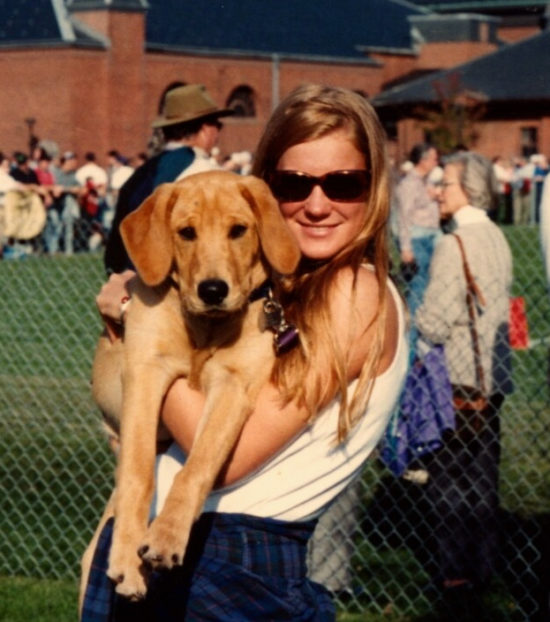 Eve Erin Crowell with her dog Lyle