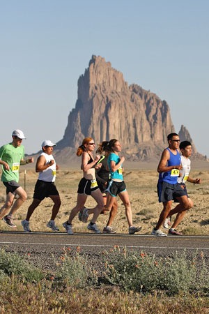 Runners in the Shiprock Marathon