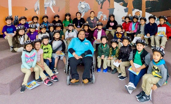 Eve's Fund donates hundreds of safety helmets each year to Navajo School Children
