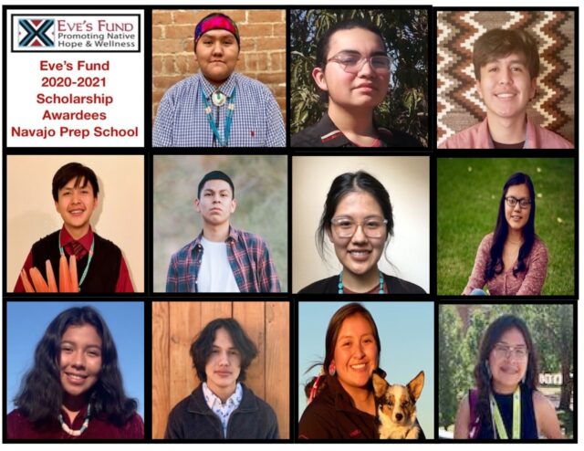 2020-2021 Eve's Fund Navajo Prep Scholarship Awardees