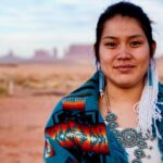 Navajo woman celebrating Indigenous People's Day