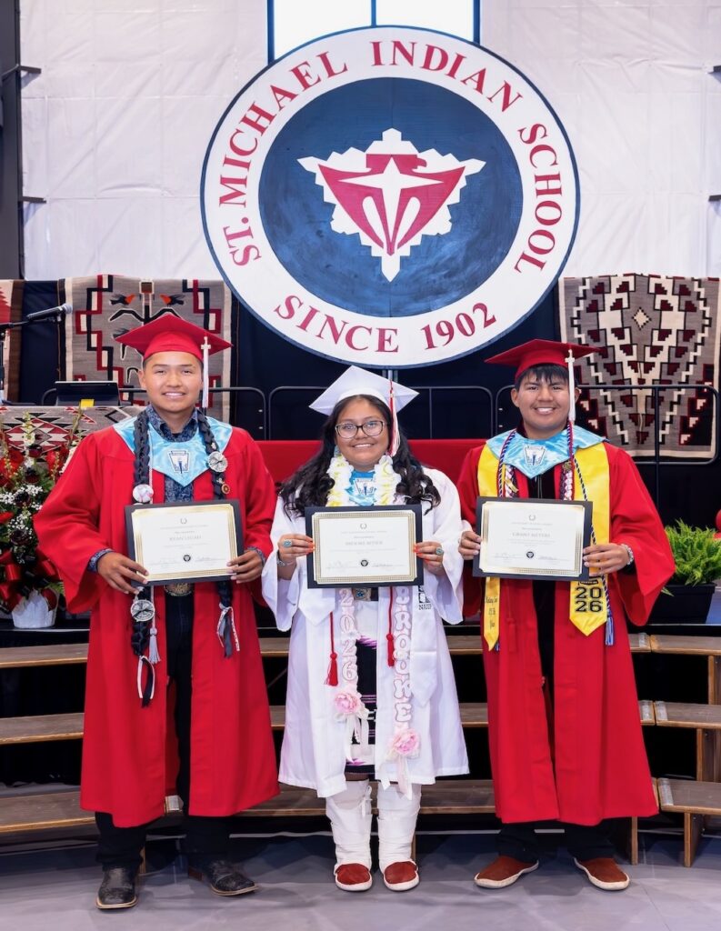 Three St Michael Indian School graduates awarded Eve's Fund Scholarships